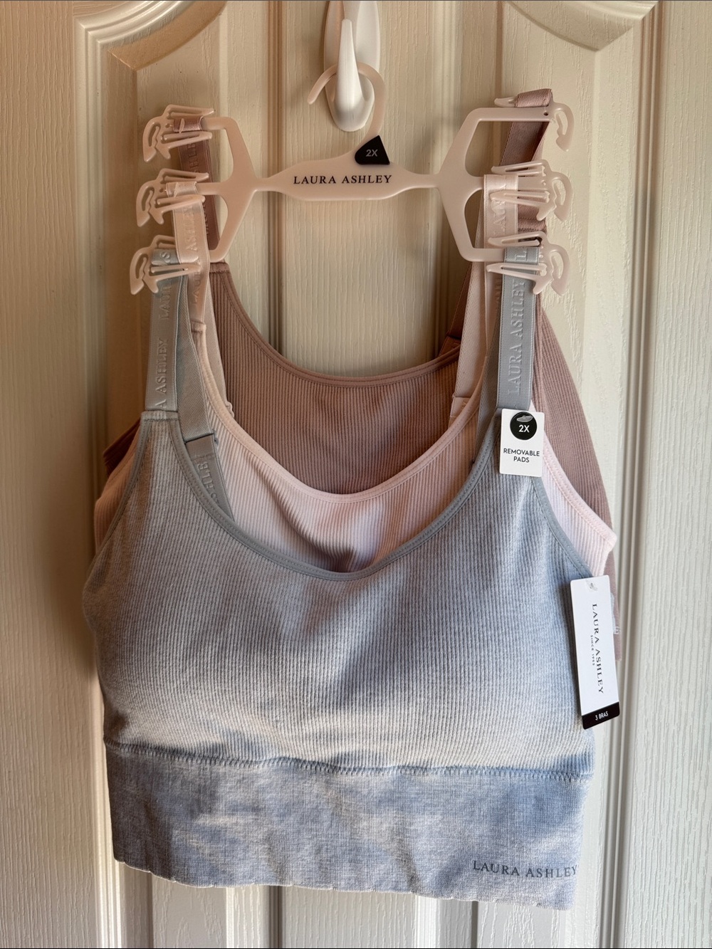 NWT LAURA ASHLEY 3 BRA COMFORT BRA SET 2X